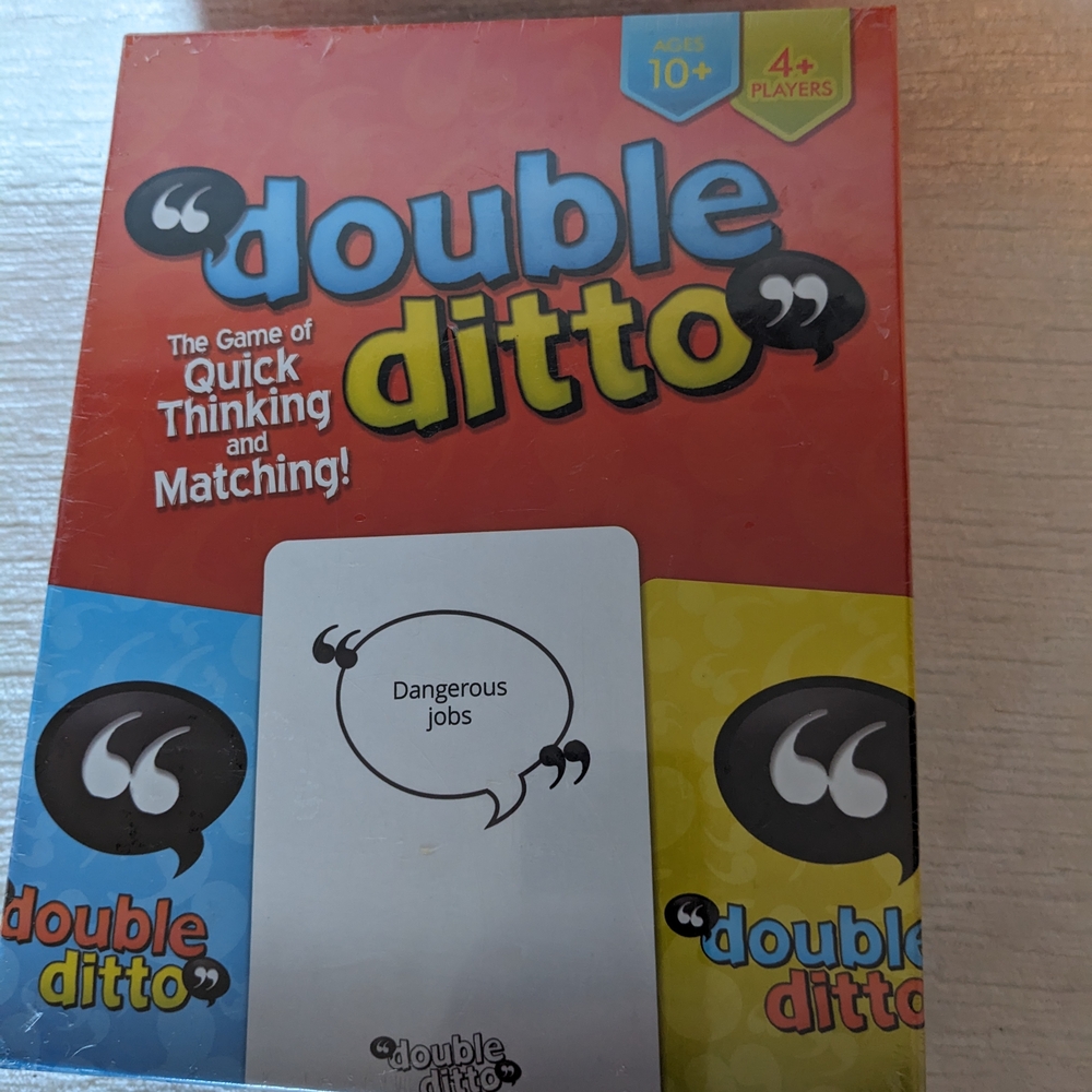 Double Ditto Board Game Recommend 10+ 4 Or More Players New Factory Sealed